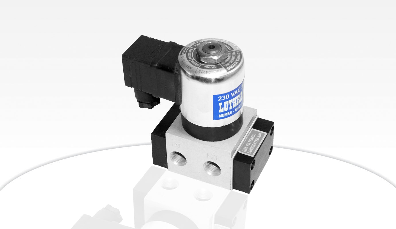 poppet type solenoid valve 3 way 3 ports